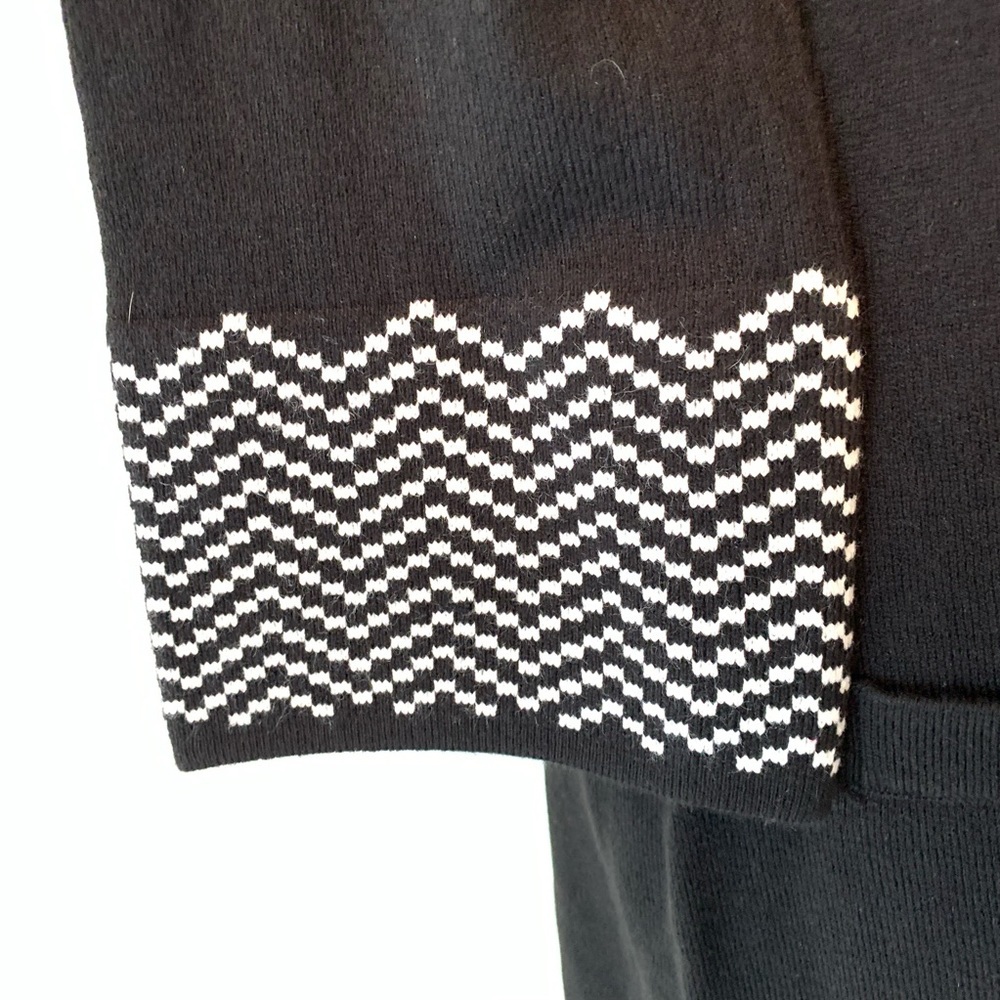 NWT Eliza J black chevron cowl shawl shift dress S - Picture 9 of 16